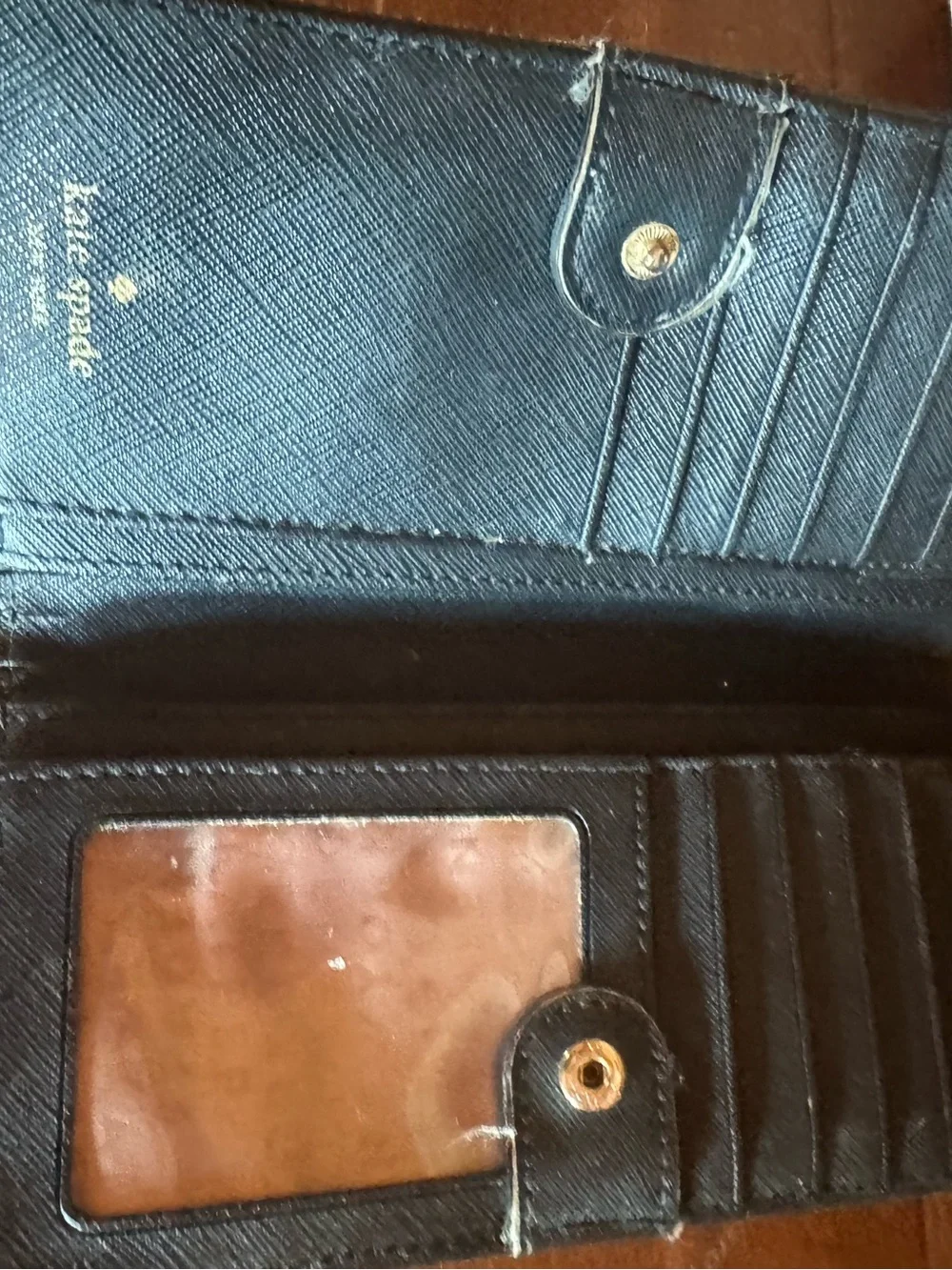 kate spade Two-Tone snap Wallet — Beige & Black